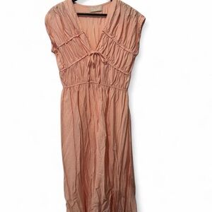 Flowy Peach Sleeveless Dress